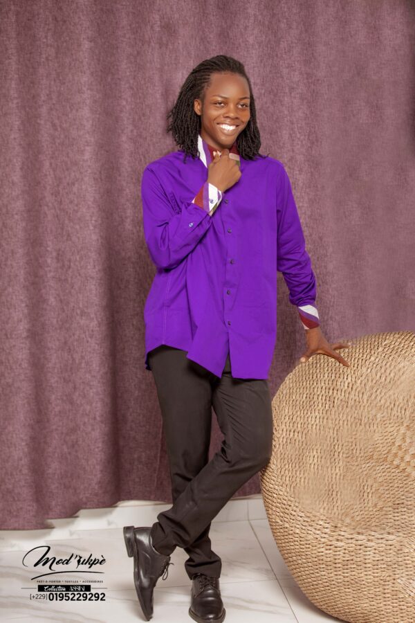Chemise good-luck motif tissé