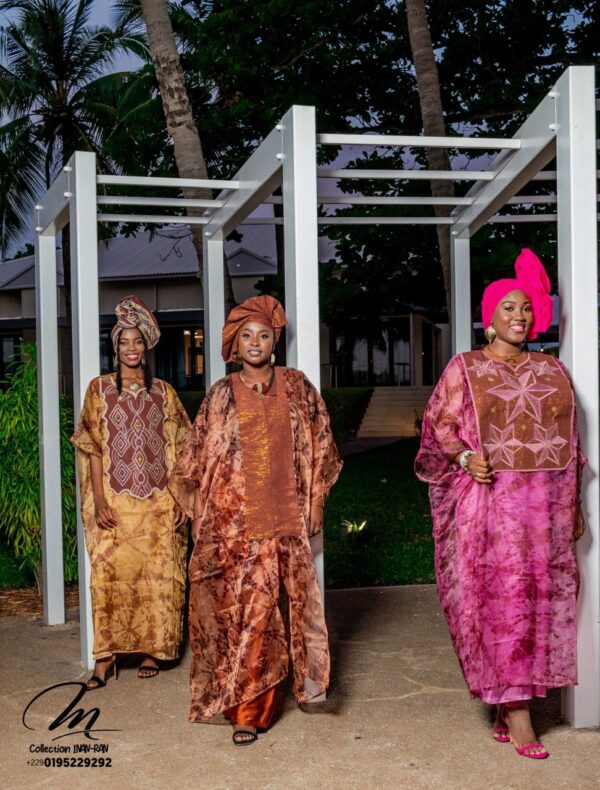 Boubou organza brodé