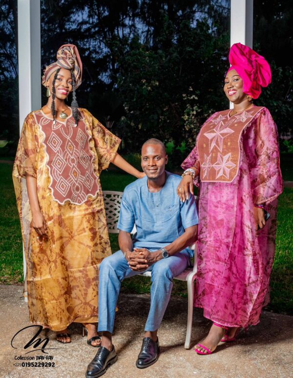 Boubou organza brodé – Image 3