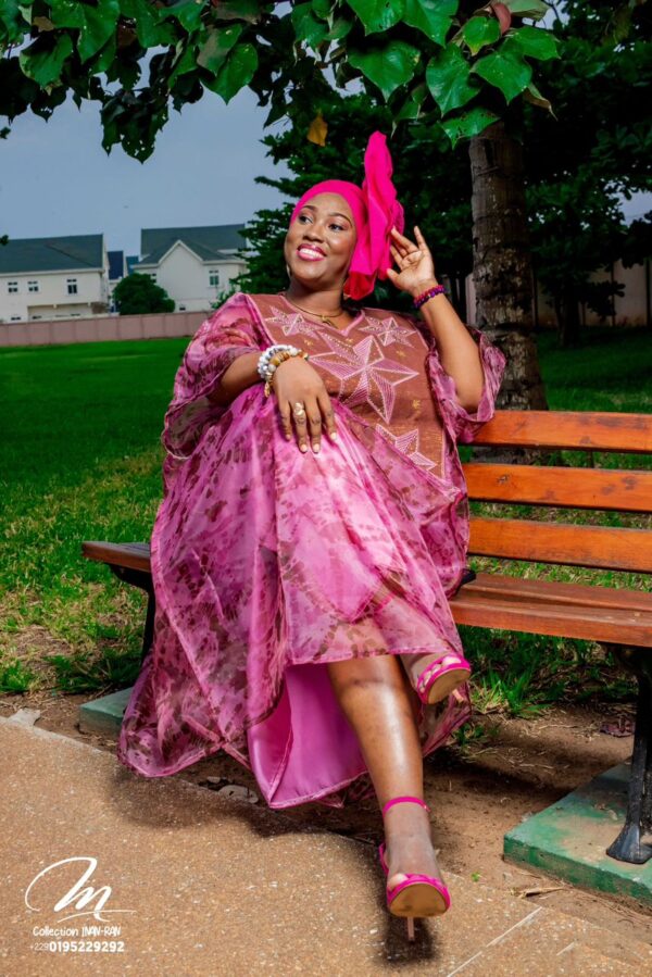 Boubou organza brodé – Image 4