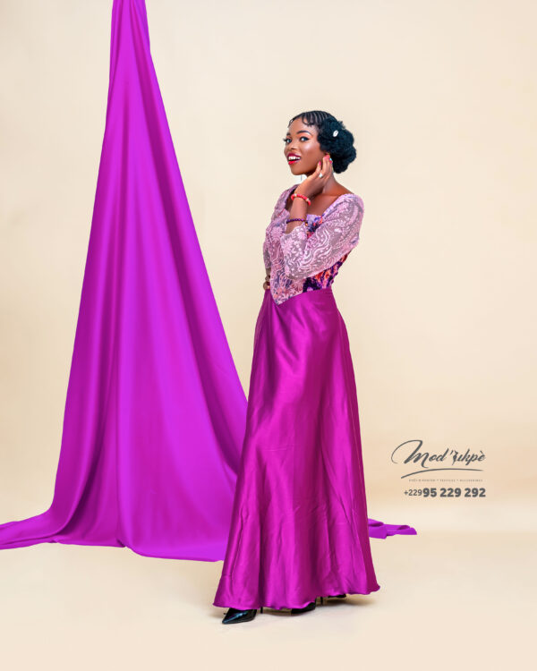 Robe cocktail en soie – Image 3
