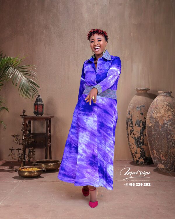 Ensemble pagne chemise batik motif tissé – Image 2