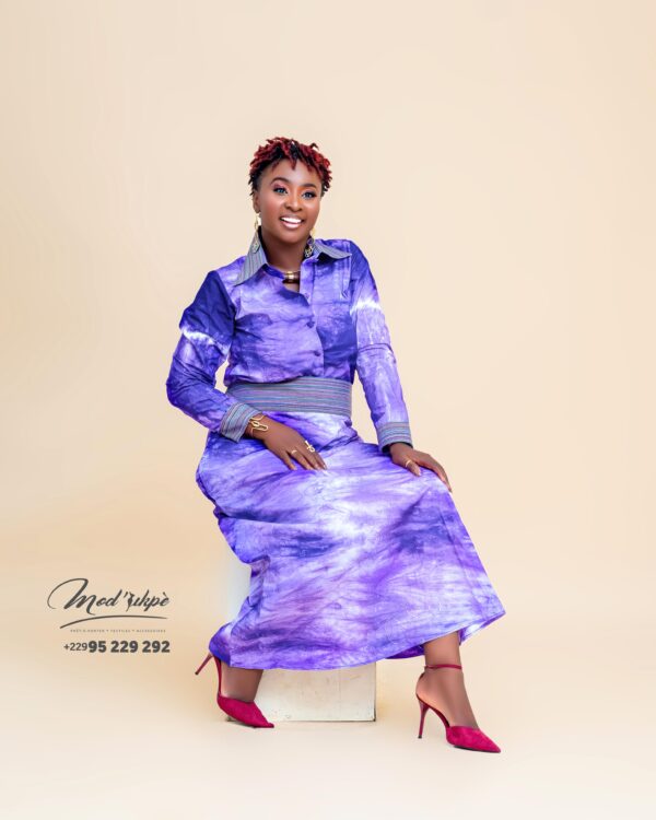 Ensemble pagne chemise batik motif tissé – Image 3