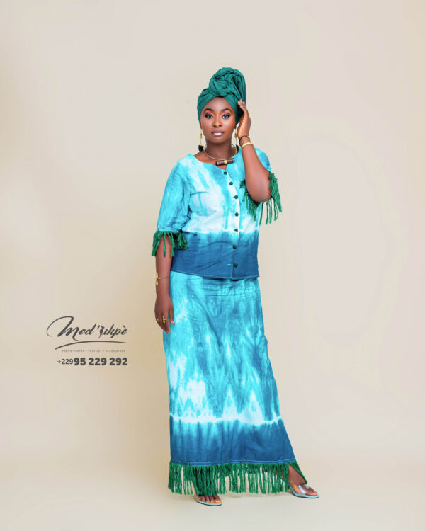 Ensemble pagne chemise batik