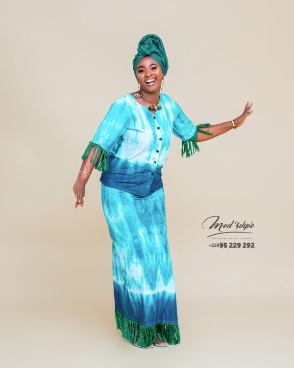 Ensemble pagne chemise batik – Image 2