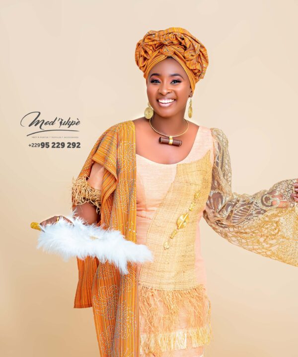 Robe cocktail total tissé – Image 2