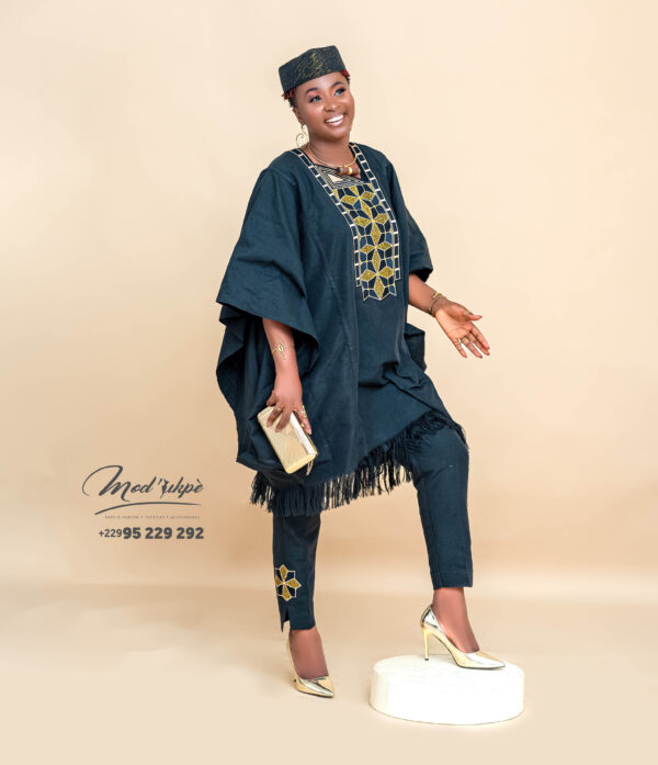 Ensemble pantalon haut brodé total tissé – Image 7