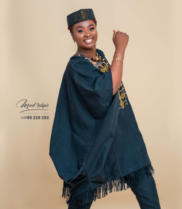 Ensemble pantalon haut brodé total tissé – Image 9