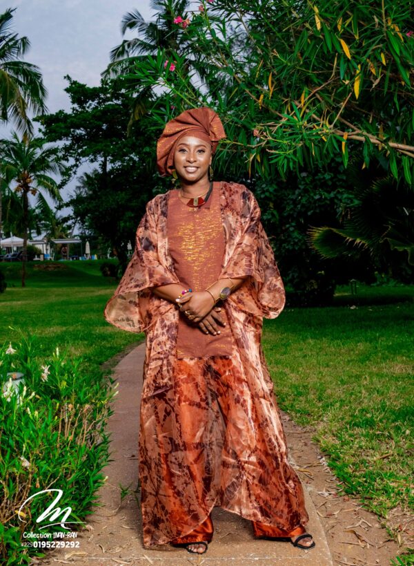 Boubou organza brodé – Image 5