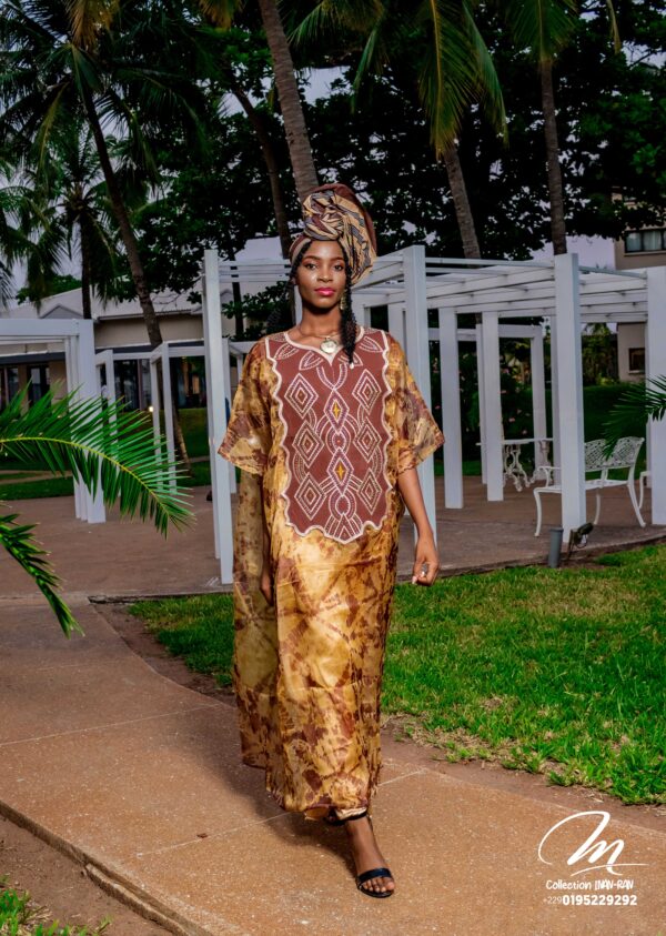 Boubou organza brodé – Image 6